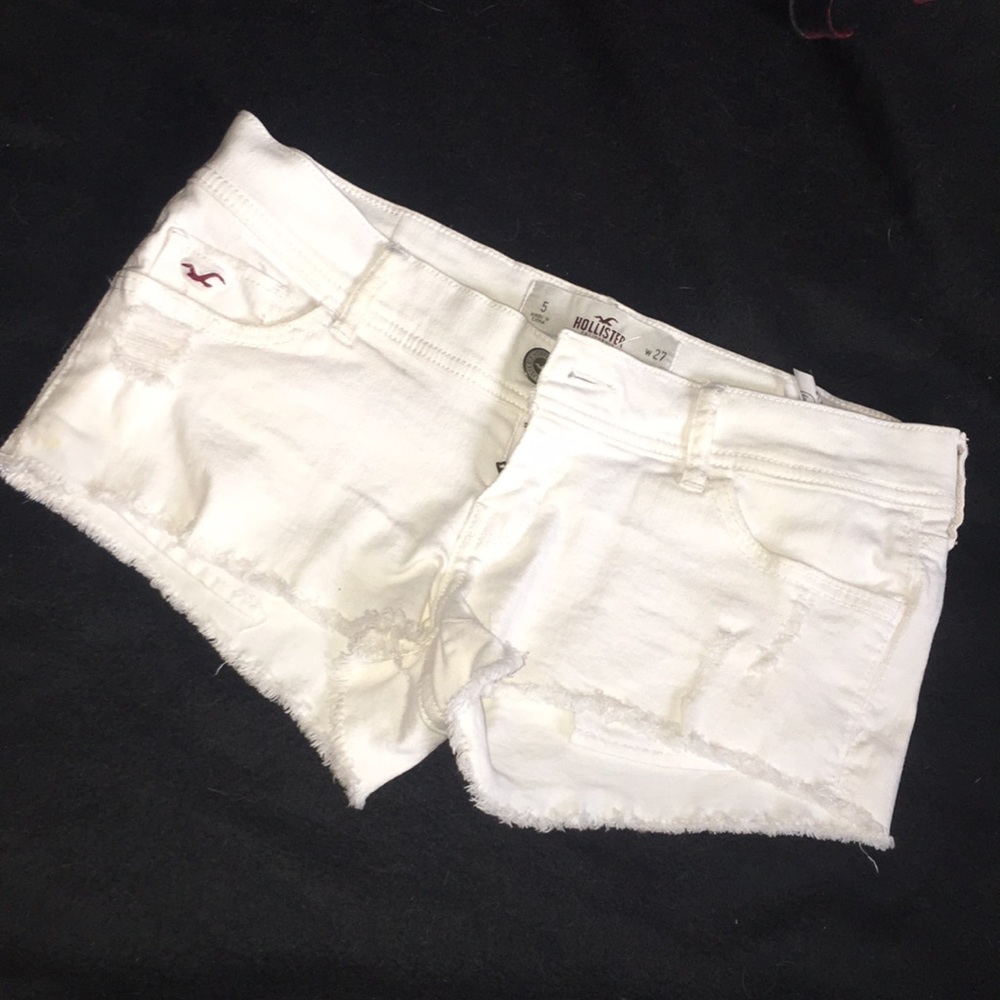 Hollister white shorts